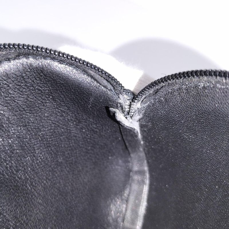 Loewe Coin Case Round Shape Anagram Leather Black 060510