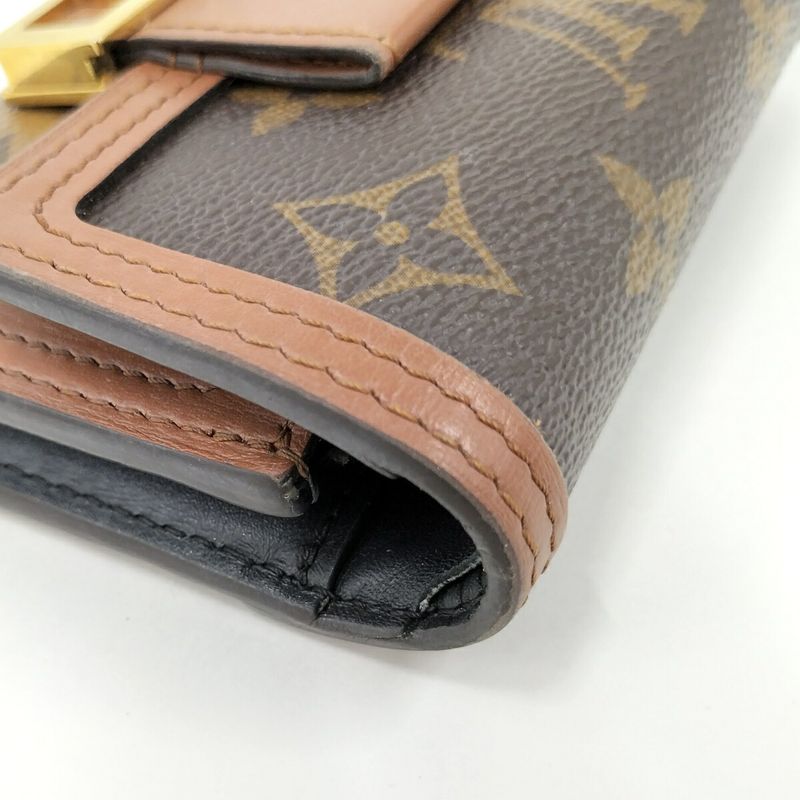 Louis Vuitton Portefeuille Dauphine Compact Trifold Wallet Monogram Reverse
