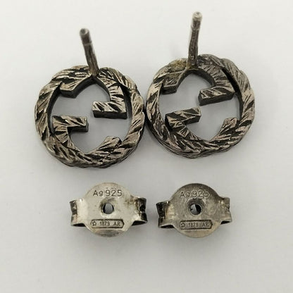 Gucci Earrings Interlocking Sv925 Ag925 Silver 925 Silver 457109