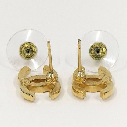 Chanel Earrings Coco Mark Gold Plated F24p