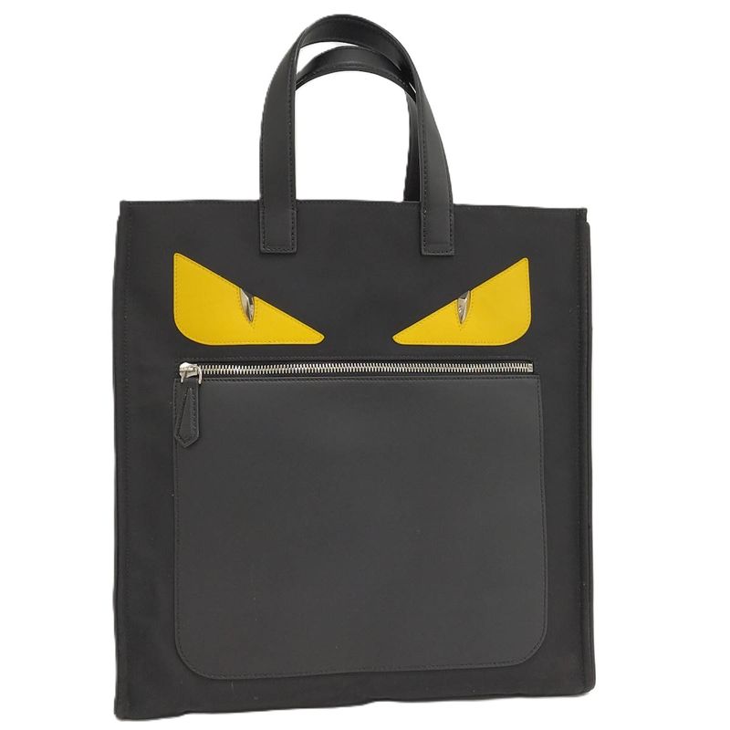 Fendi Monster Handbag Leather Black 7va367-07e
