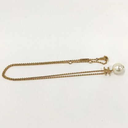 Celine Triomphe Necklace Pearl Gold