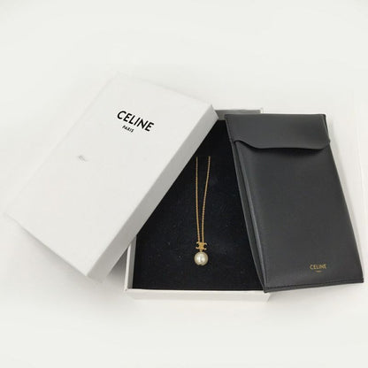 Celine Triomphe Necklace Pearl Gold