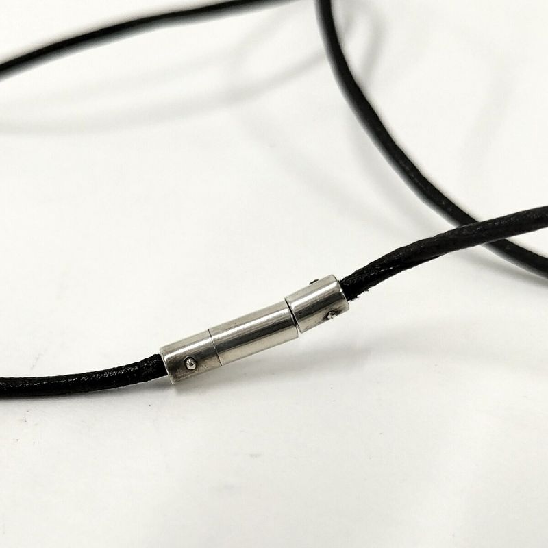 Gucci Necklace Female Symbol Mark Silver Sv925 Leather