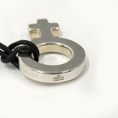 Gucci Necklace Female Symbol Mark Silver Sv925 Leather
