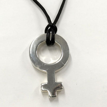 Gucci Necklace Female Symbol Mark Silver Sv925 Leather