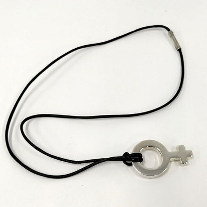 Gucci Necklace Female Symbol Mark Silver Sv925 Leather