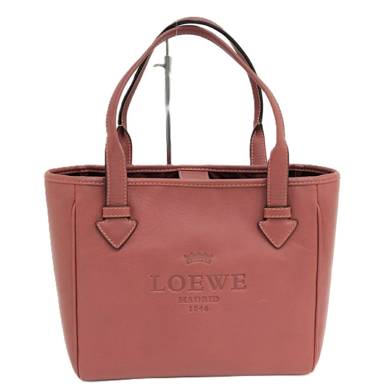Loewe Tote Bag Heritage Leather Pink