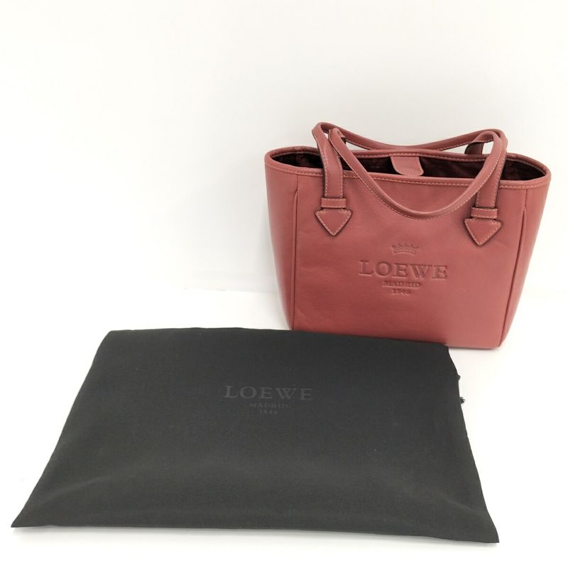 Loewe Tote Bag Heritage Leather Pink