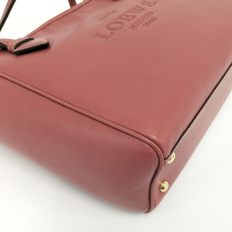 Loewe Tote Bag Heritage Leather Pink