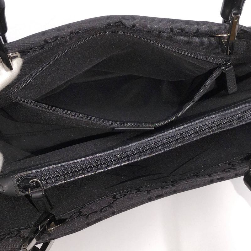 Gucci Bamboo Tote Bag Nylon Black 002.1010.2404