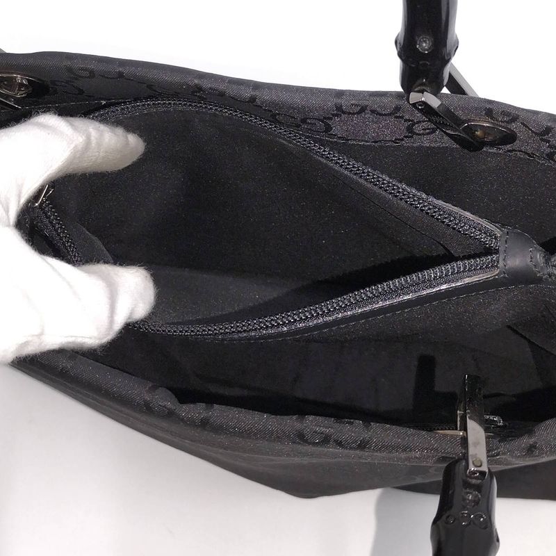 Gucci Bamboo Tote Bag Nylon Black 002.1010.2404