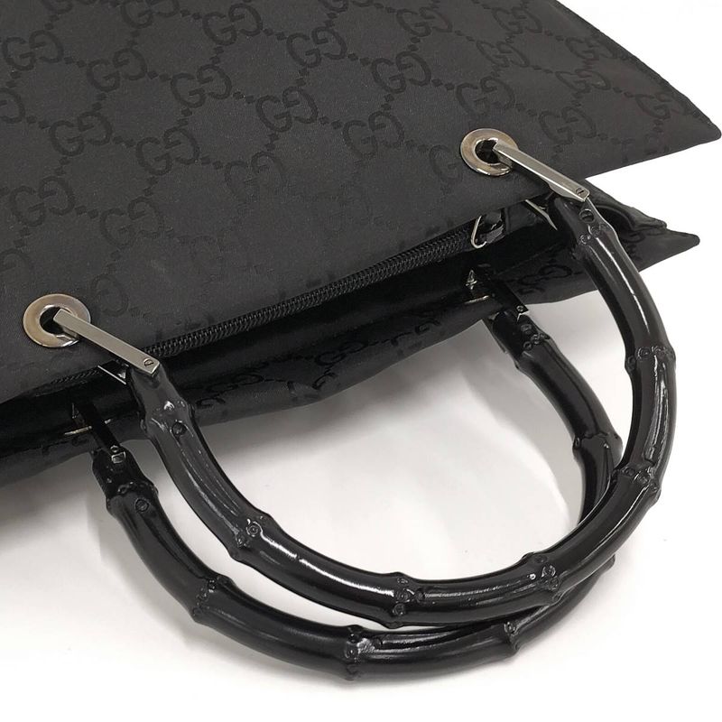 Gucci Bamboo Tote Bag Nylon Black 002.1010.2404