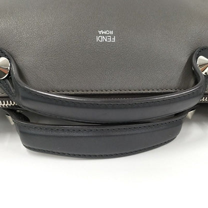 Fendi Visible Medium 2way Shoulder Bag Leather Gray