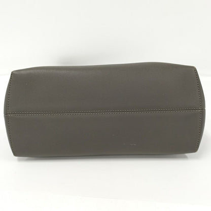 Fendi Visible Medium 2way Shoulder Bag Leather Gray