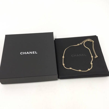 Chanel Necklace Here Mark Plated Gold A25v