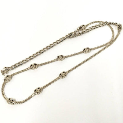Chanel Necklace Here Mark Plated Gold A25v