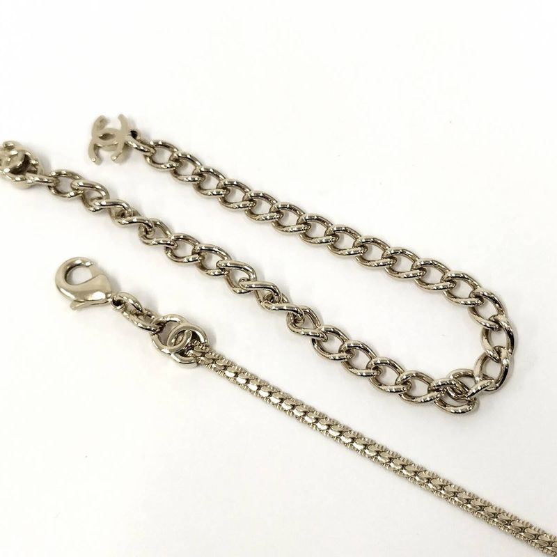 Chanel Necklace Here Mark Plated Gold A25v