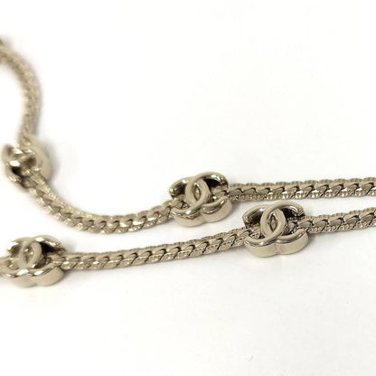 Chanel Necklace Here Mark Plated Gold A25v