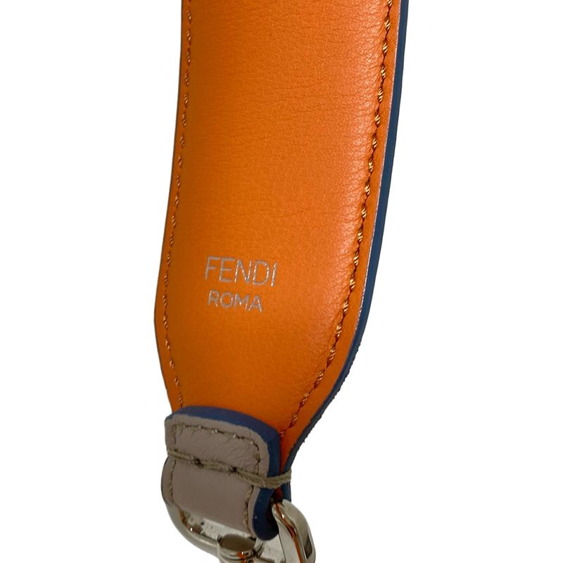 Fendi Shoulder Strap You Light Gray X Multi Studs Leather