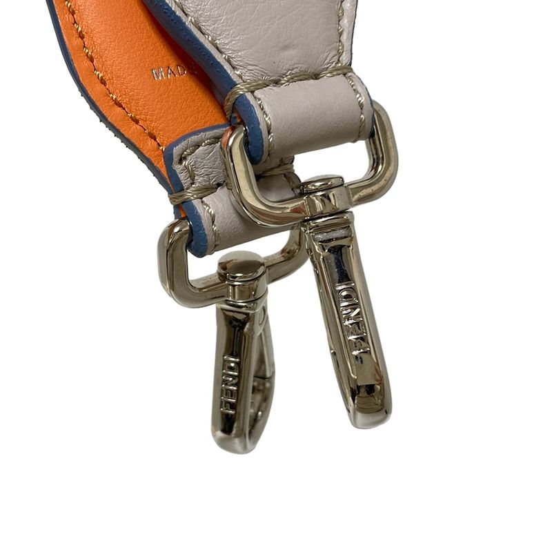 Fendi Shoulder Strap You Light Gray X Multi Studs Leather