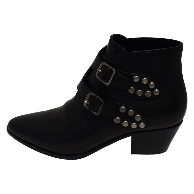 Saint Laurent Paris Short Boots 36 Women's - 335233 Black Studded Outsole