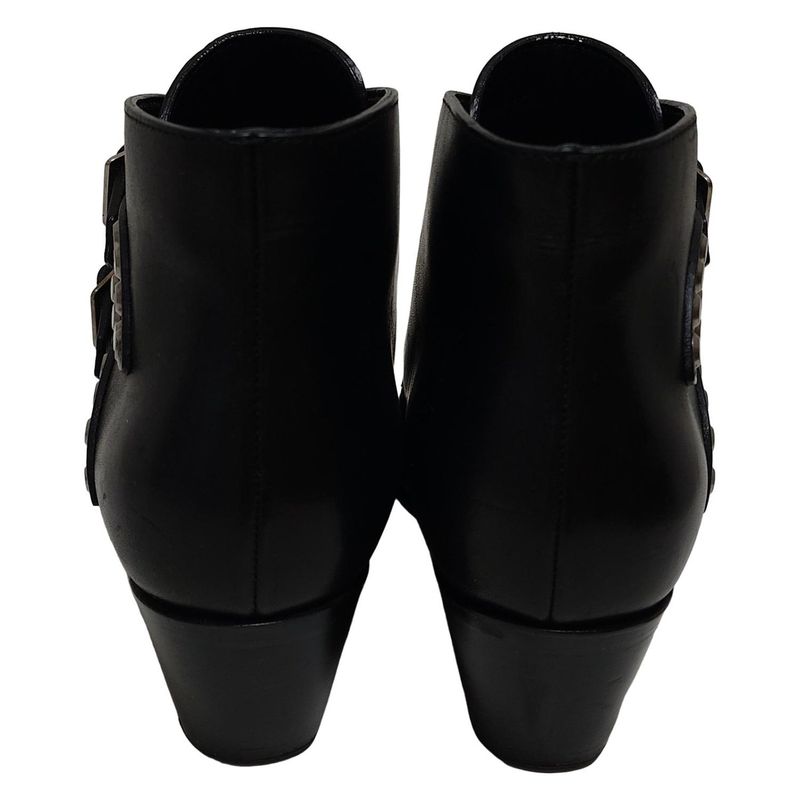 Saint Laurent Paris Short Boots 36 Women's - 335233 Black Studded Outsole