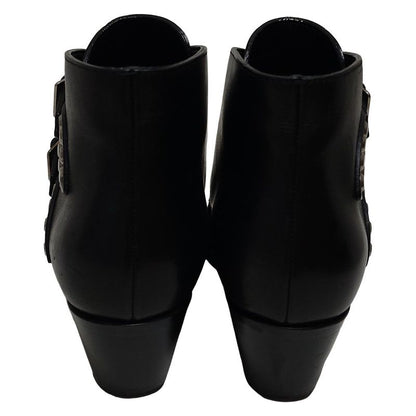 Saint Laurent Paris Short Boots 36 Women's - 335233 Black Studded Outsole