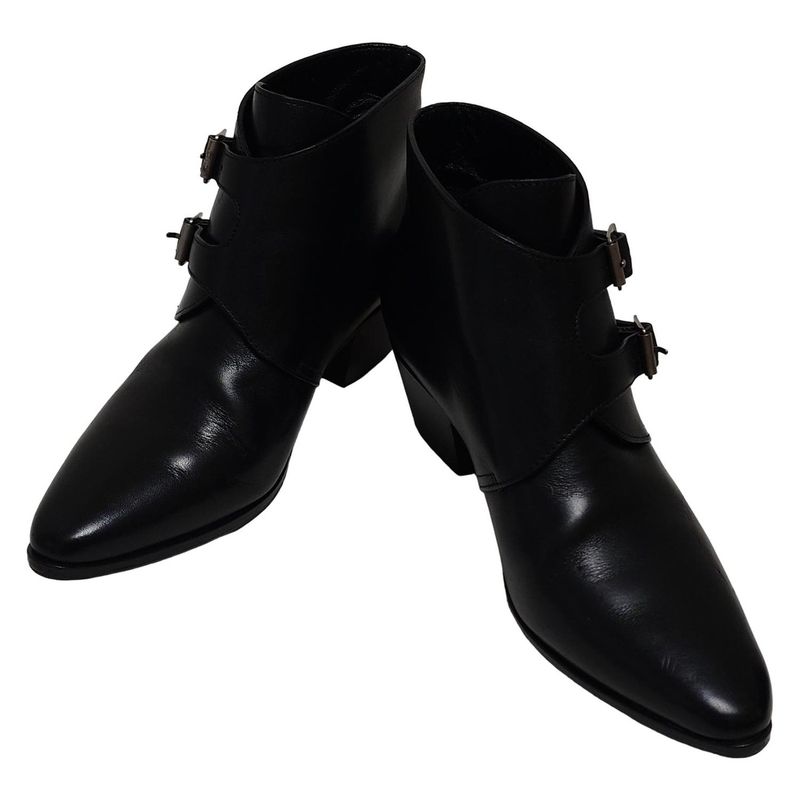 Saint Laurent Paris Short Boots 36 Women's - 335233 Black Studded Outsole