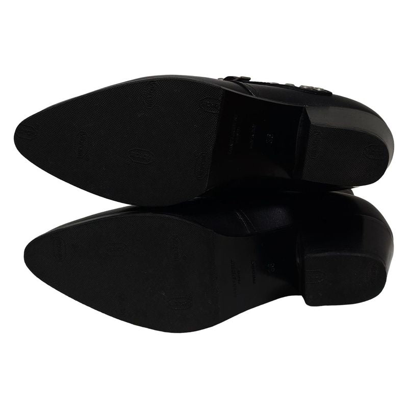 Saint Laurent Paris Short Boots 36 Women's - 335233 Black Studded Outsole