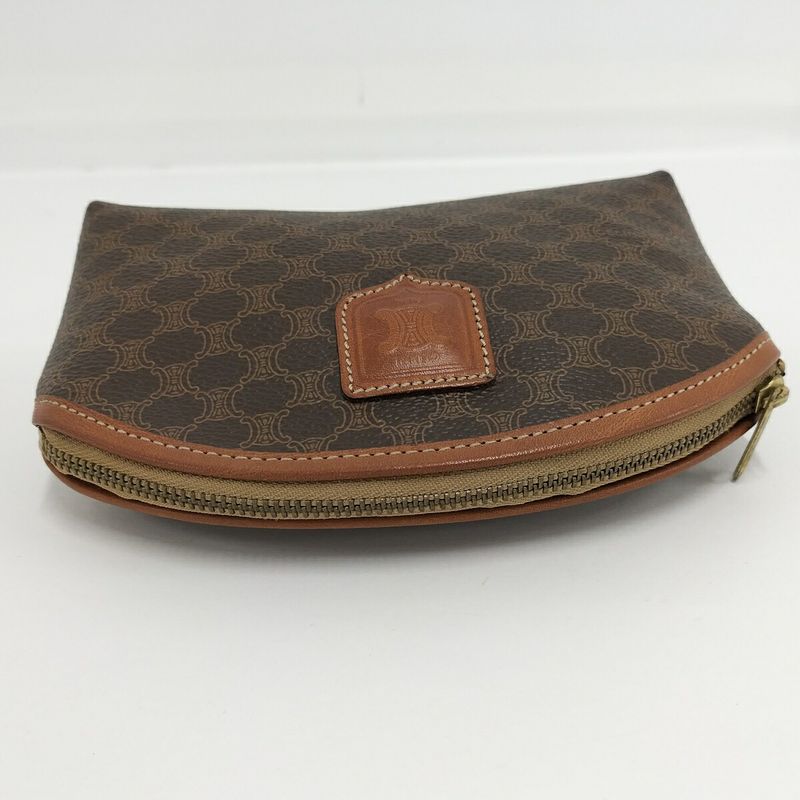 Celine Pouch Macadam Leather Brown