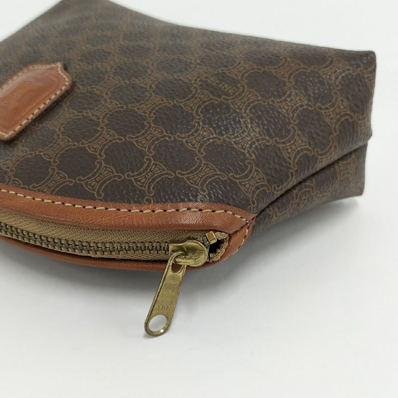 Celine Pouch Macadam Leather Brown