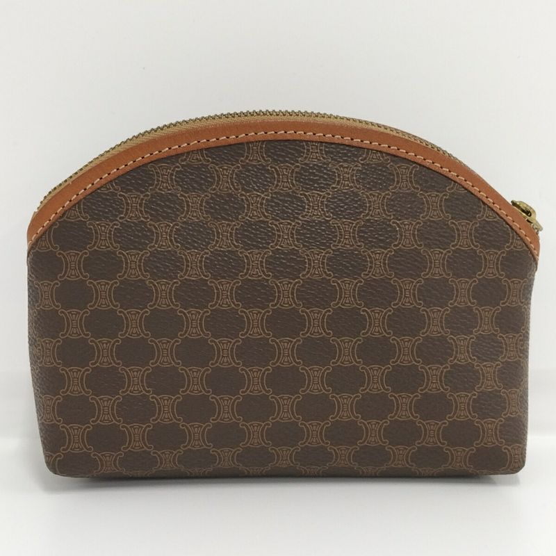 Celine Pouch Macadam Leather Brown