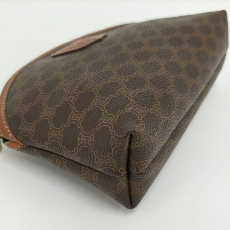 Celine Pouch Macadam Leather Brown