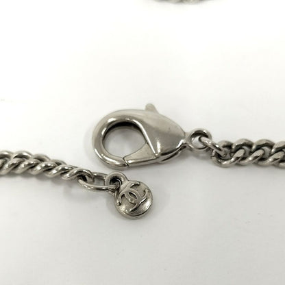 Chanel Long Necklace 09p Coco Mark Dog Tag Plate Silver Plated A41491