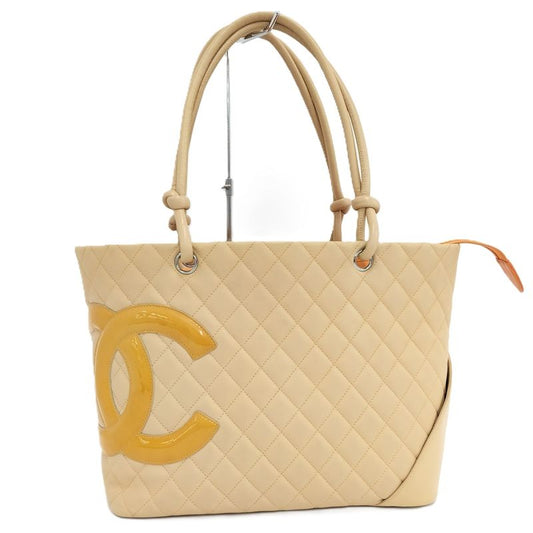 Chanel Tote Bag Cambon Line Leather Beige A25169