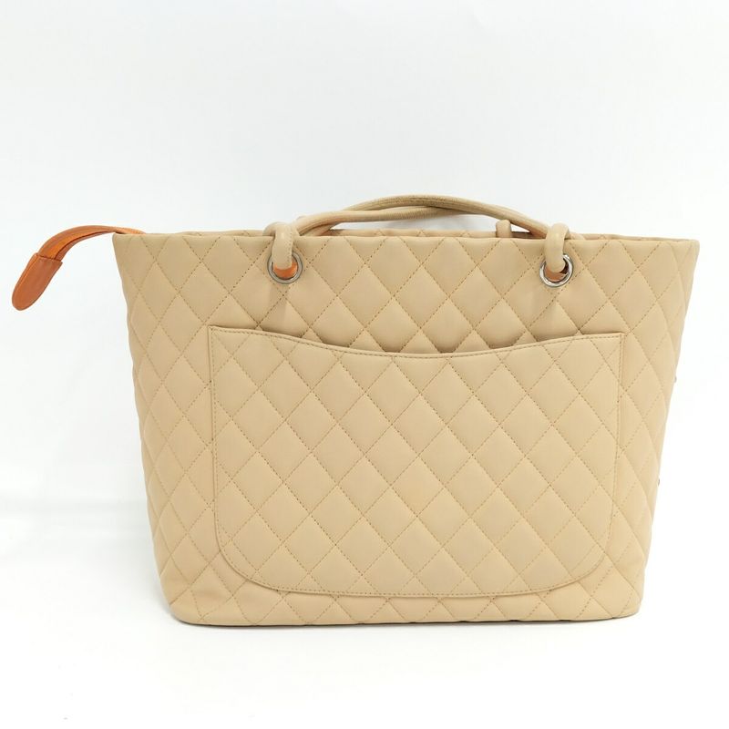 Chanel Tote Bag Cambon Line Leather Beige A25169