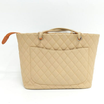 Chanel Tote Bag Cambon Line Leather Beige A25169