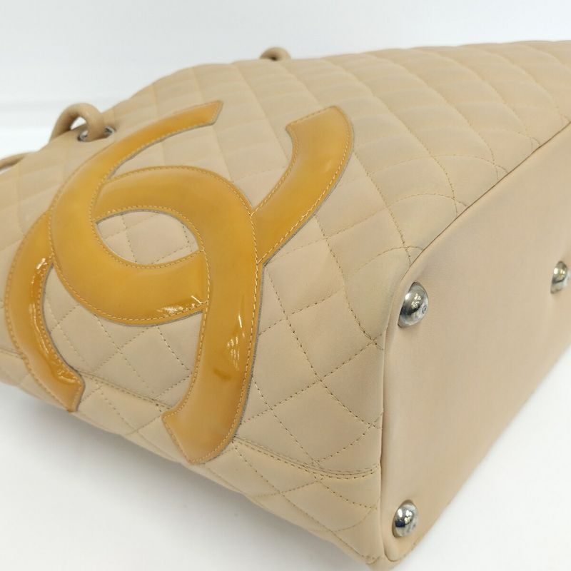 Chanel Tote Bag Cambon Line Leather Beige A25169