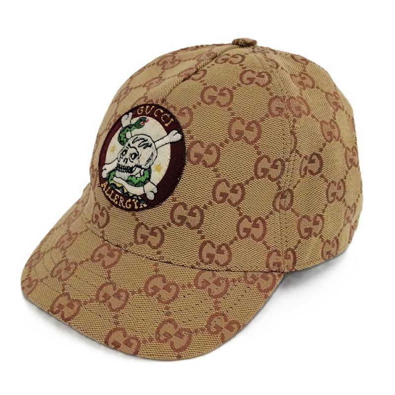 Gucci Children's Baseball Cap Size M 54cm (21.26in) GG Canvas Beige Brown