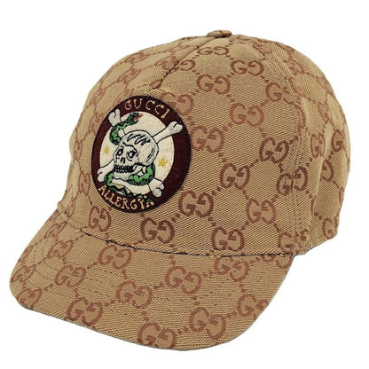 Gucci Baseball Cap Skull GG Canvas Beige