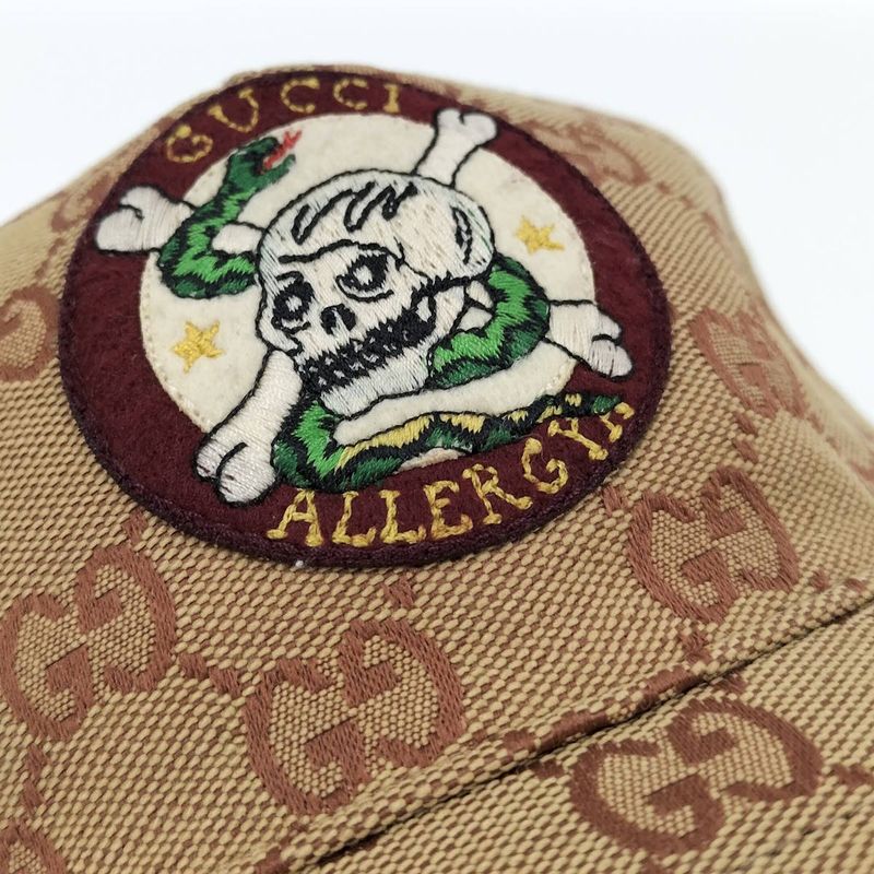 Gucci Baseball Cap Skull GG Canvas Beige