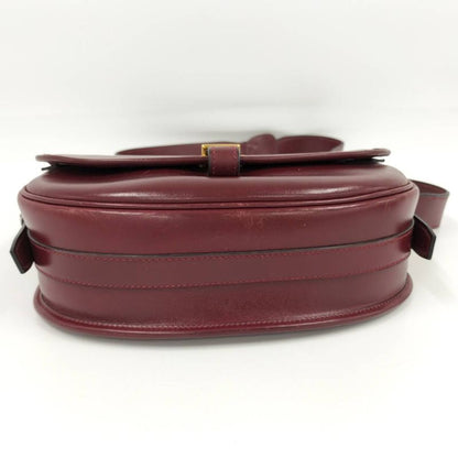 Hermes Bardo Golf Shoulder Bag Leather Bordeaux F Engraved