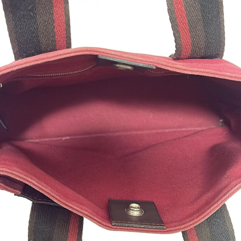 Hermes Tote Bag Troca Horizontal PM Red X Brown X Black Leather