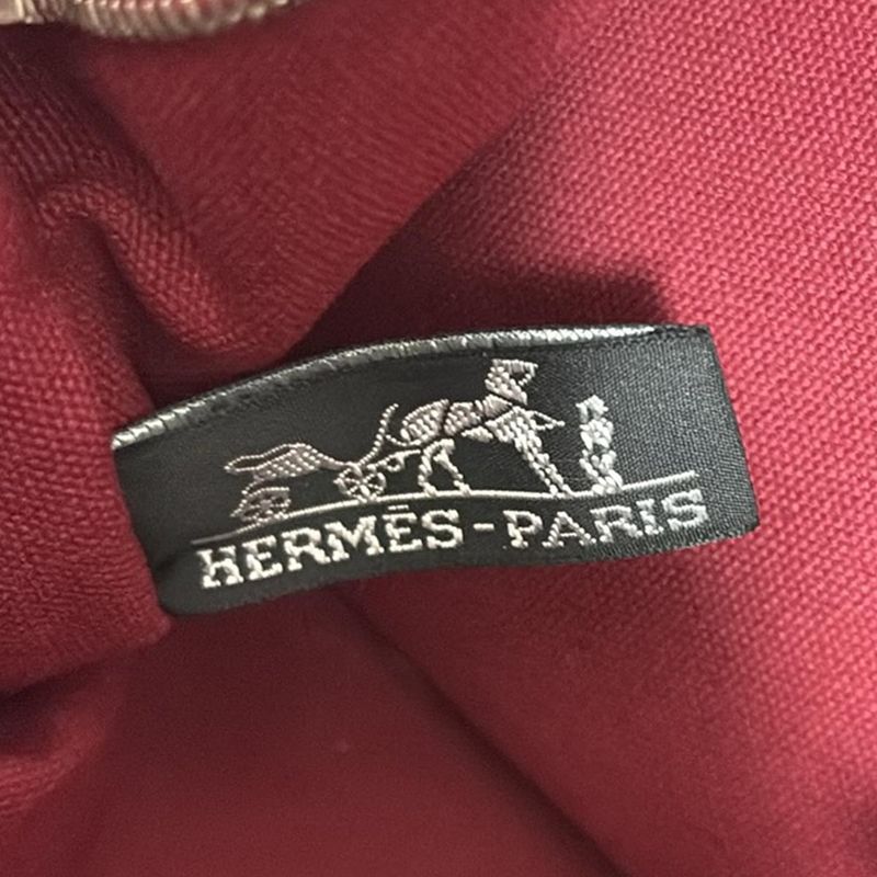 Hermes Tote Bag Troca Horizontal PM Red X Brown X Black Leather