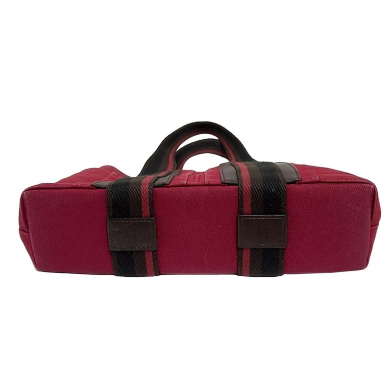 Hermes Tote Bag Troca Horizontal PM Red X Brown X Black Leather