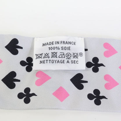 Hermes []h063169s JEU DE Cartes Playing Cards Pattern Silk Twilly