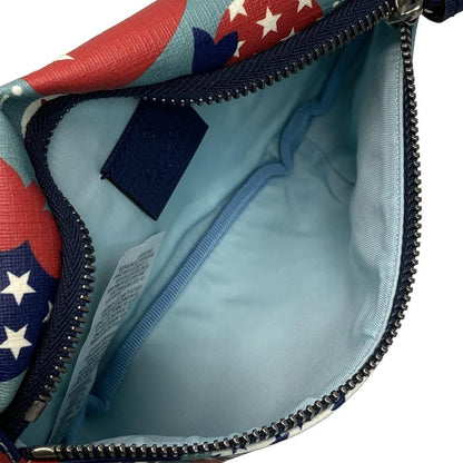 Gucci Waist Pouch Children's Belt Bag 502095 Light Blue X Red X Multi Straw Berry