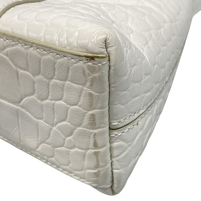 Balenciaga Shoulder Bag Downtown XS 671355 White Shape Pressed Leather