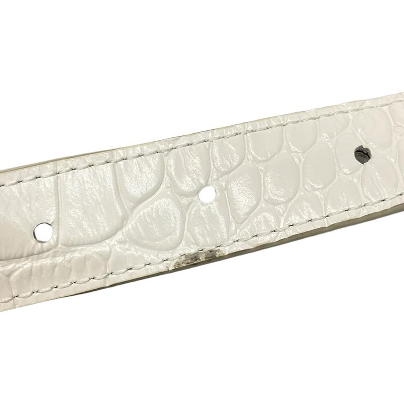 Balenciaga Shoulder Bag Downtown XS 671355 White Shape Pressed Leather